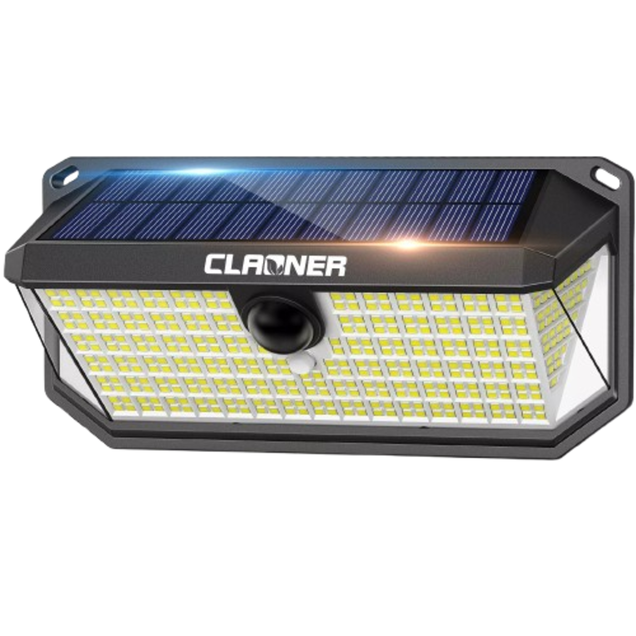 CLAONER 416 LED Solar Powered Lights PIR Motion Sensor Outdoor Garden Wall Lamp